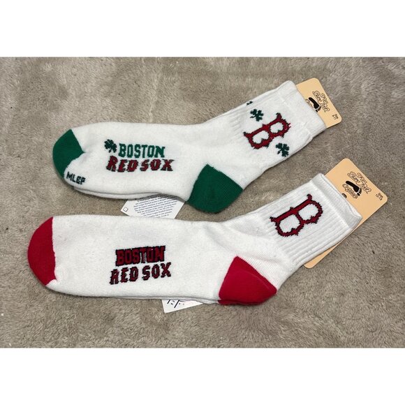 Boston Red Sox Socks 2-Pack White Red Green Size 9-11 & 10-13 MLB Originals - Picture 5 of 7